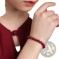 Polished Red Cinnabar Spherical Bead Bracelet