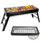 Portable Charcoal Bbq Grill Foldable Stainless Steel Net