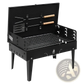 Portable Charcoal Grill 44cm Folding Square Bbq Steel