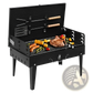 Portable Charcoal Grill 44cm Folding Square Bbq Steel