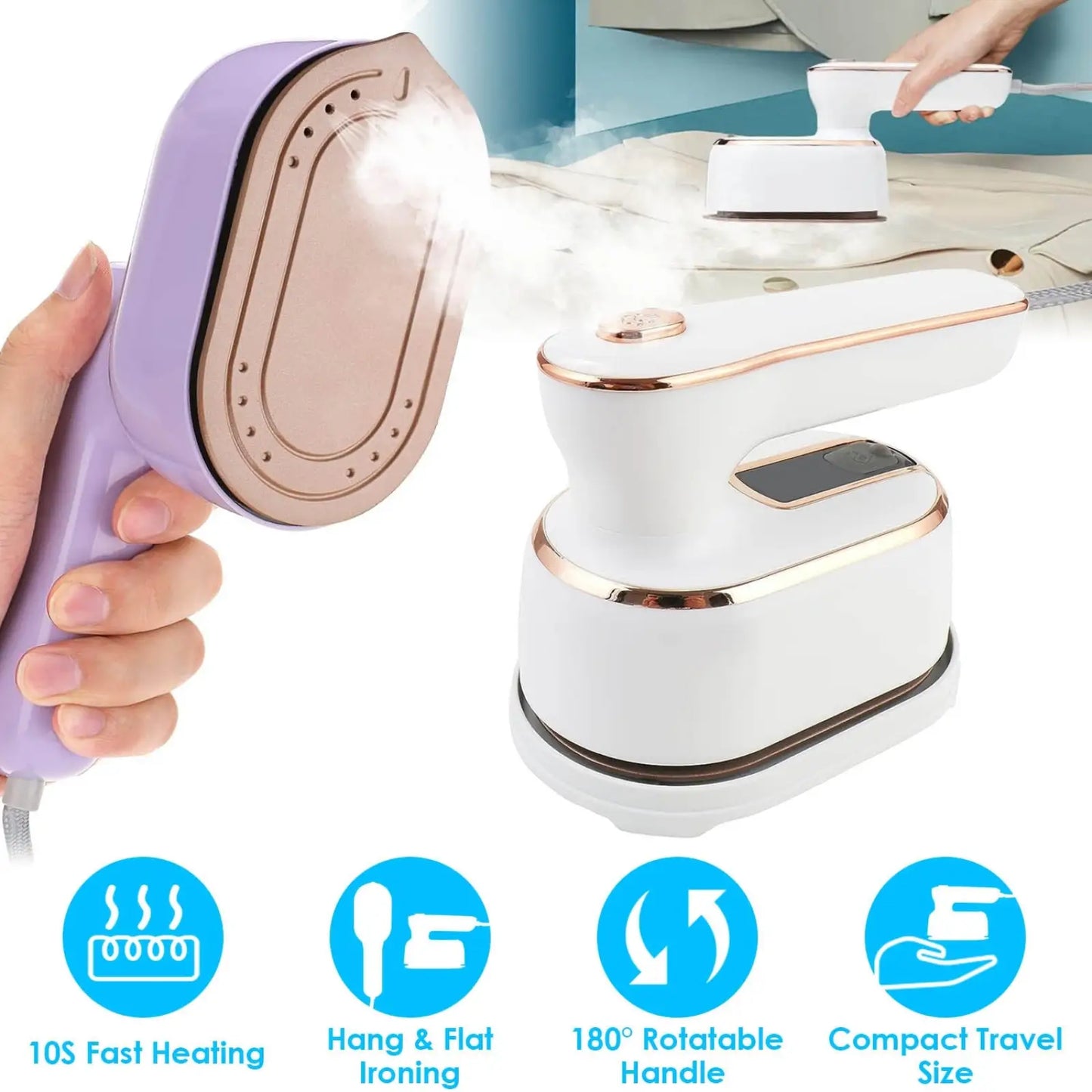 Portable Handheld Steamer 1000w Travel Garment Iron