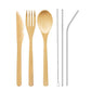 Sustainable Bamboo and Stainless Steel Travel Cutlery Set