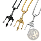 Poseidon Trident Pendant Necklace in Titanium Steel