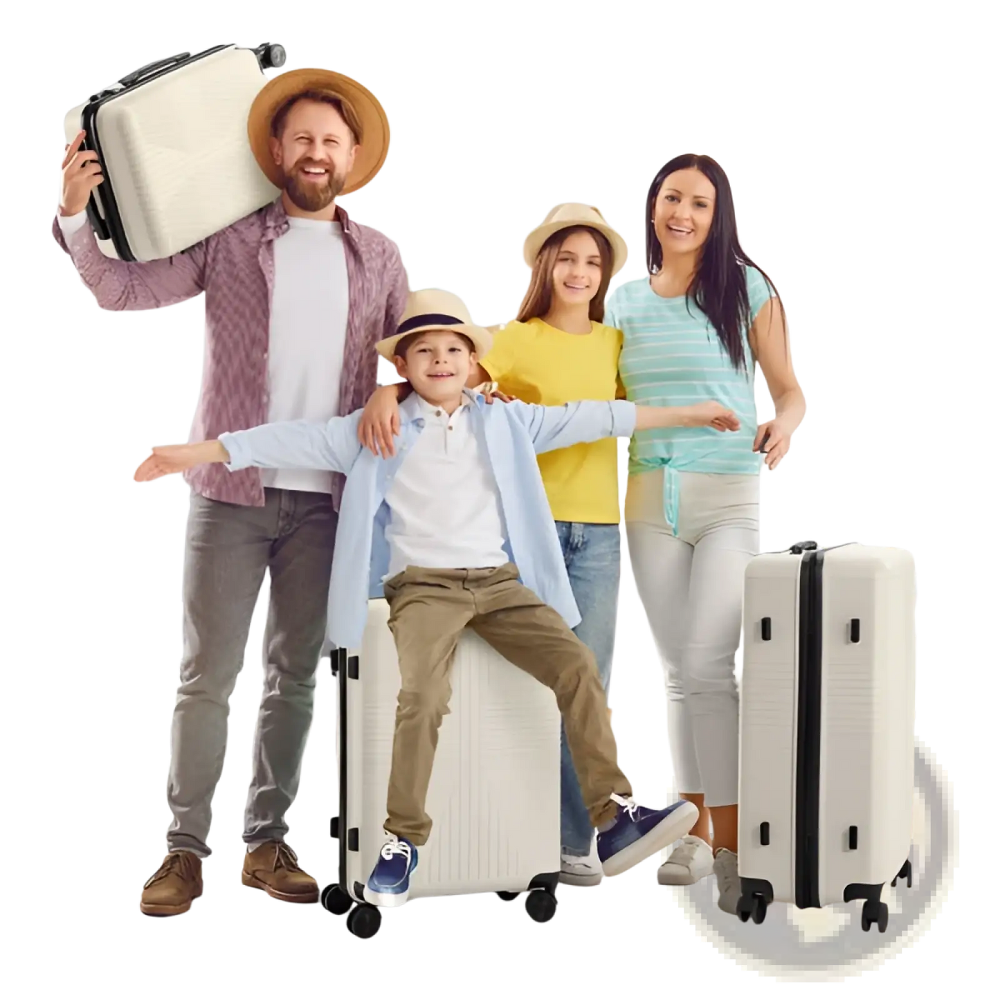 Premium 3 Piece Pp Hardshell Spinner Suitcase Set