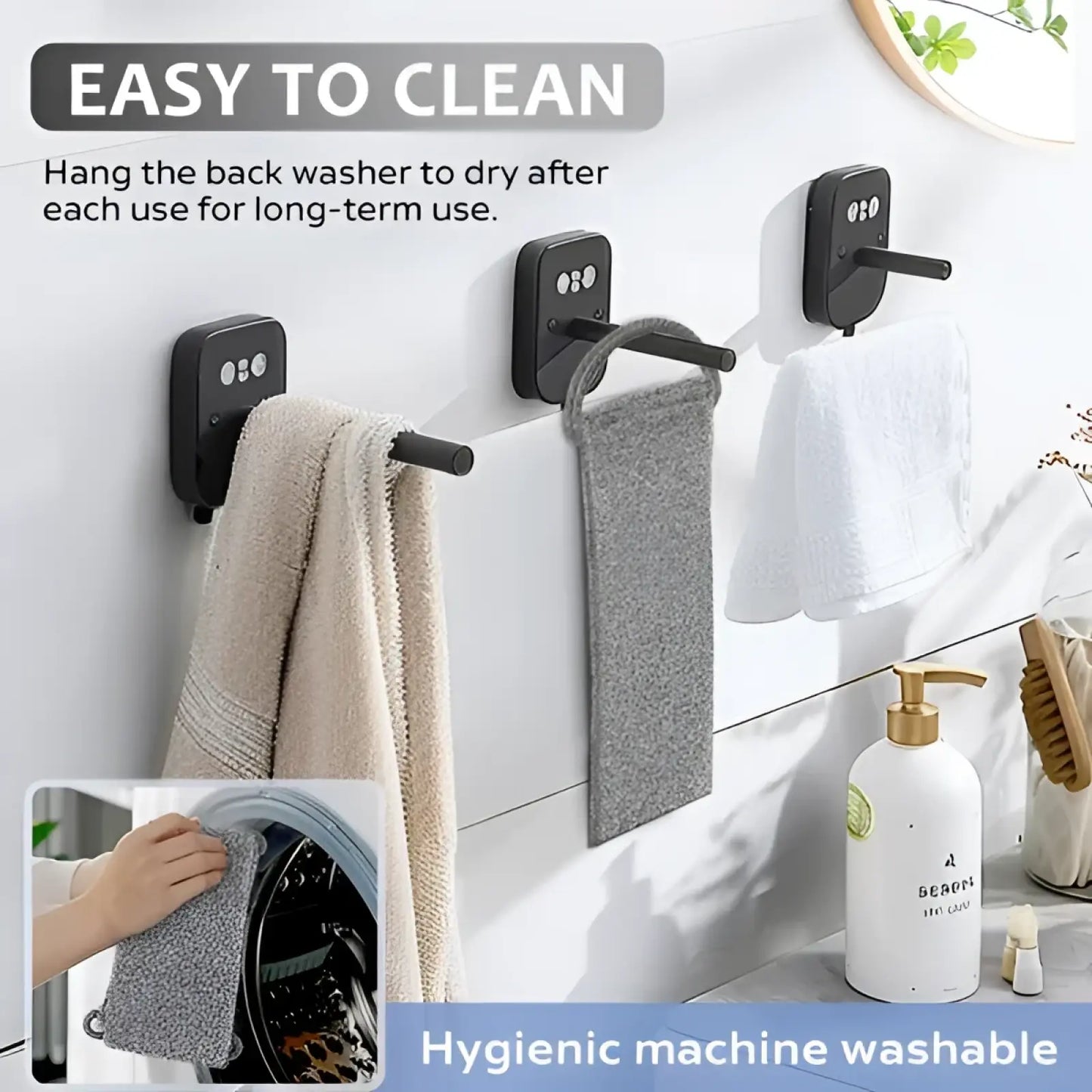 Premium Bamboo Fiber Exfoliating Back Scrubber Towel