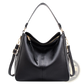 Premium Brown Leather Hobo Crossbody Bag with Gold Hardware