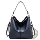 Premium Brown Leather Hobo Crossbody Bag with Gold Hardware