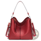 Premium Brown Leather Hobo Crossbody Bag with Gold Hardware