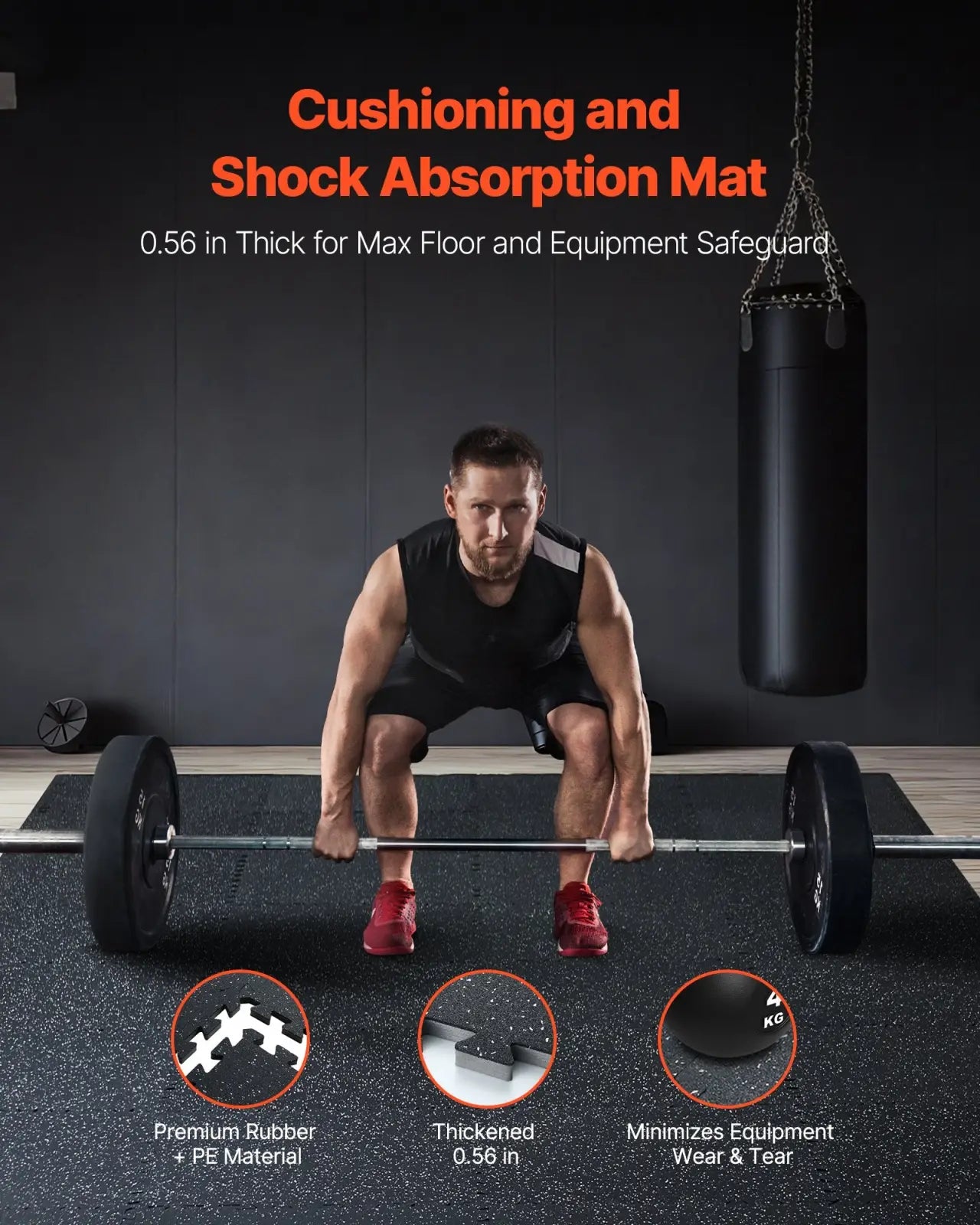 Premium Interlocking Rubber and Eva Foam Gym Floor Tiles