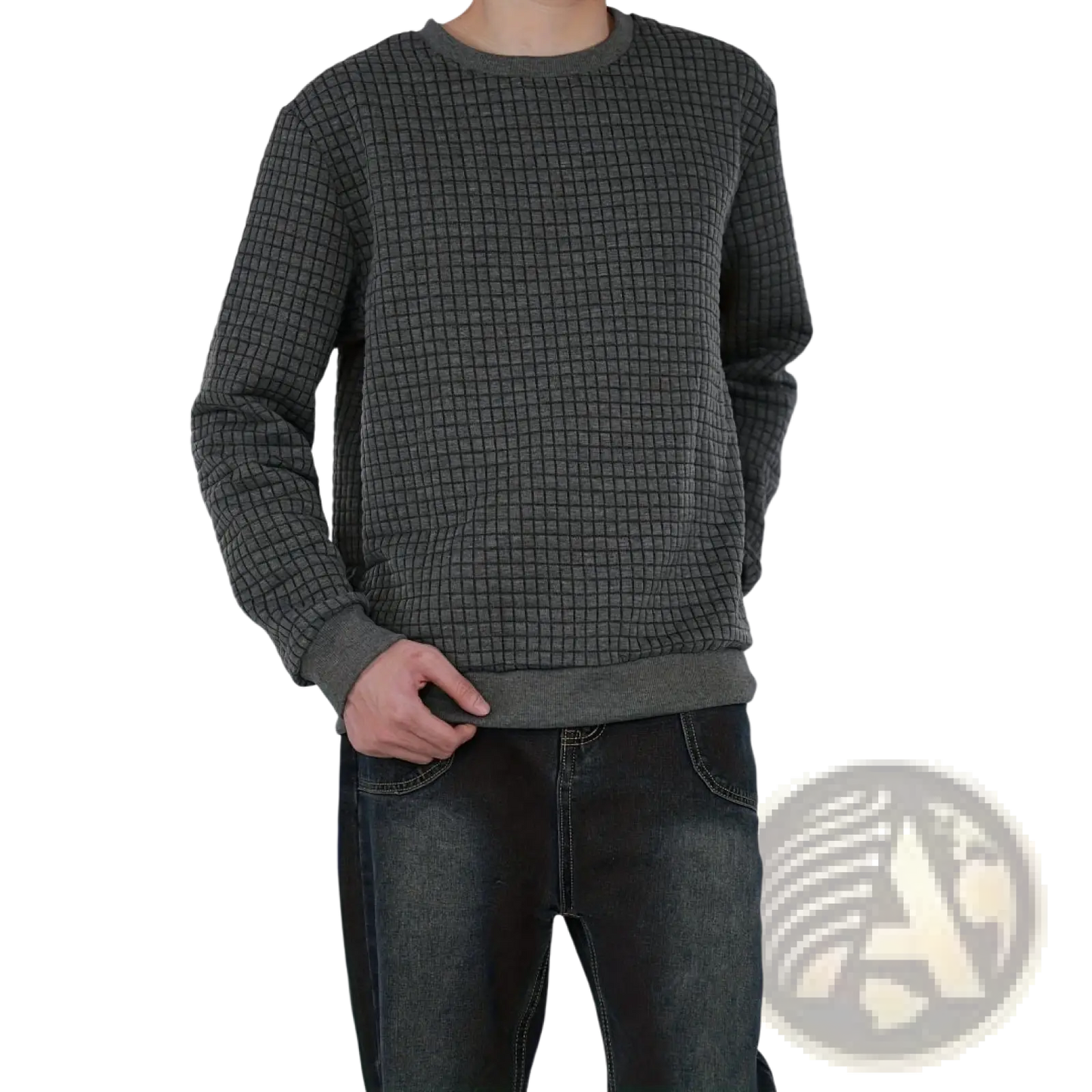 Premium Jacquard Knit Round Neck Sweater for Men and Women