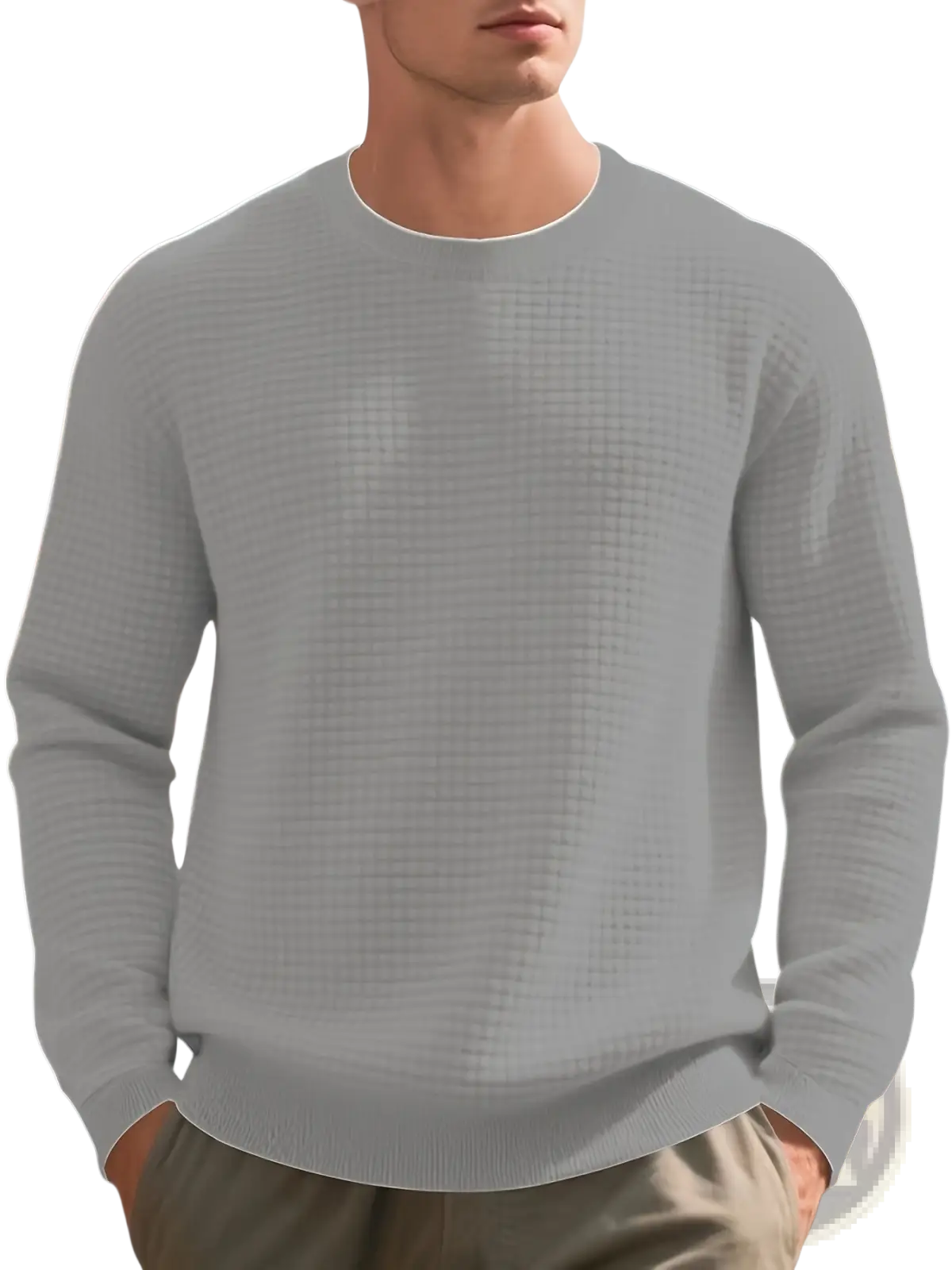 Premium Jacquard Knit Round Neck Sweater for Men and Women