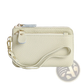 Premium Textured Leather Wristlet Wallet with Gold Hardware