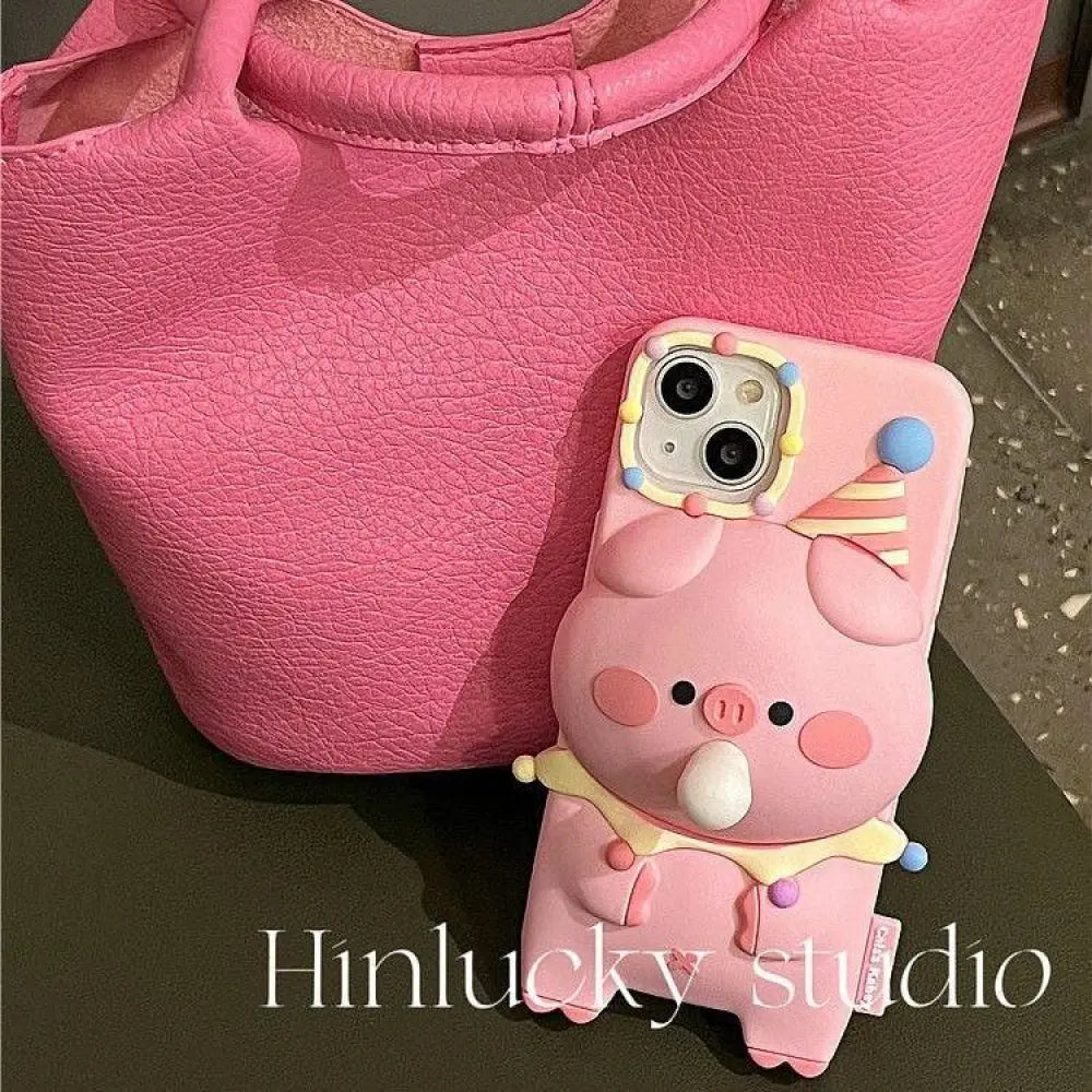 3d Pig Cartoon Bubble Popping Silicone Stress Relief Case