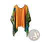 Printed Silk Patterned Pullover Shawl Cape Outerwear