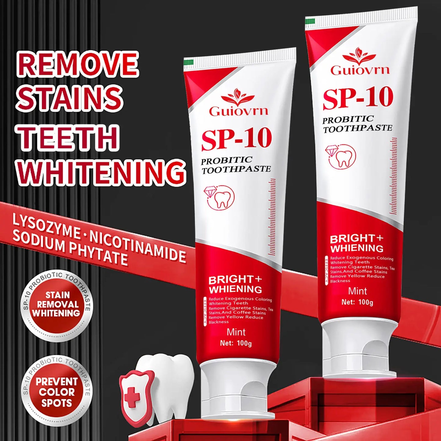 Probiotic Whitening Toothpaste Sp10 Mint 100g 2 Pack