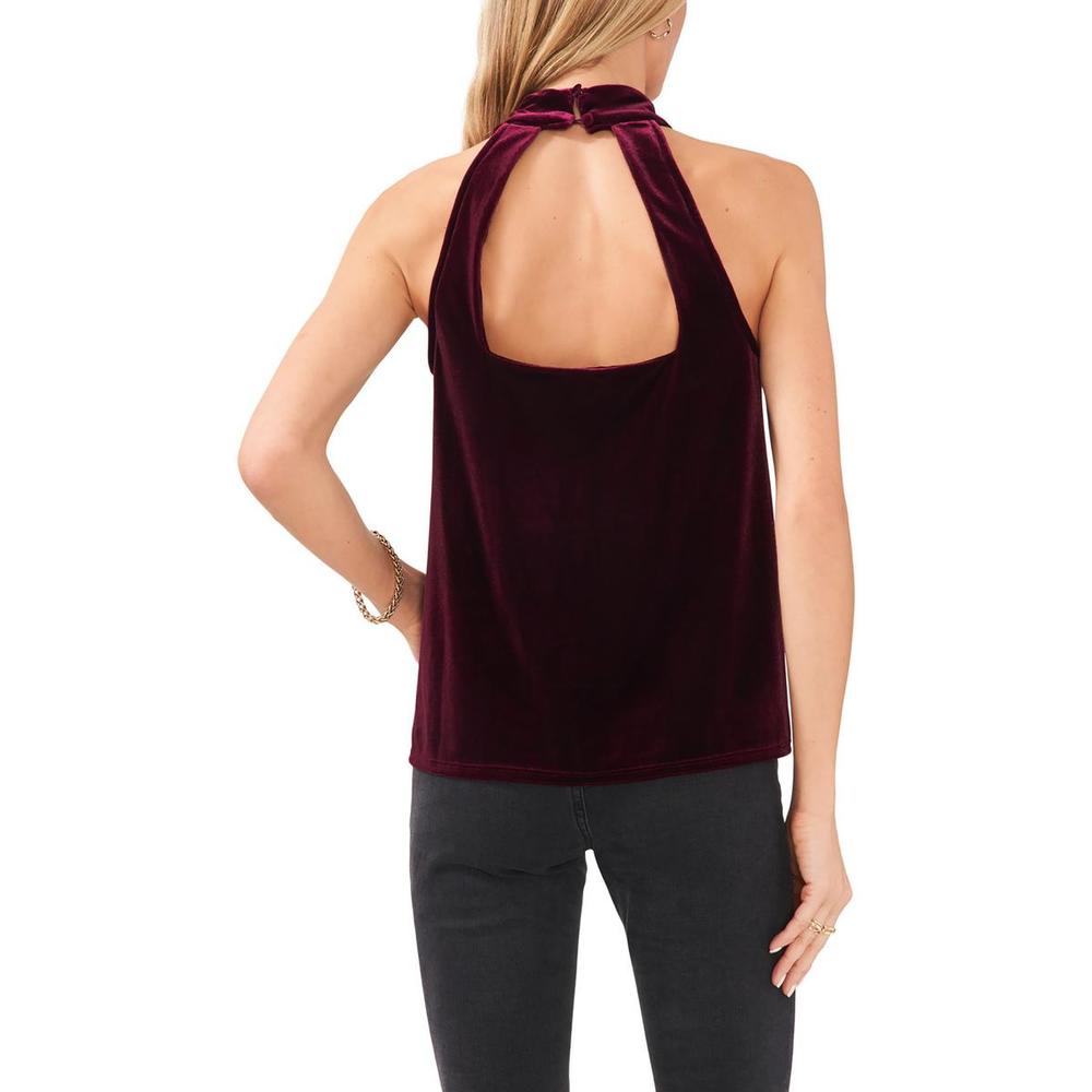 1.STATE Velvet Halter Top Red Size XXL