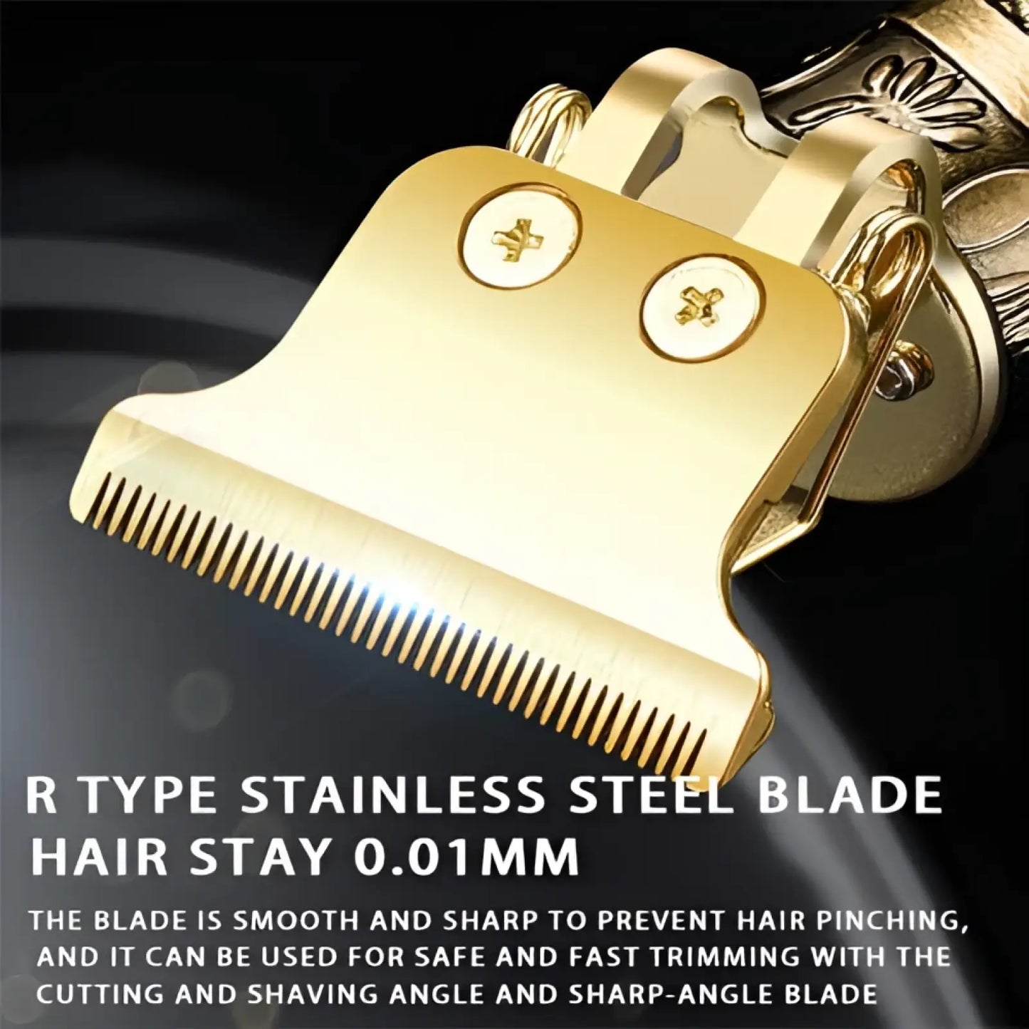Professional Cordless Hair Clippers Gold Beard Trimmer