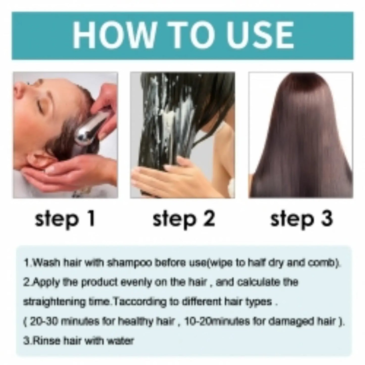 Protein Correcting Hair Straightening Cream with Brush