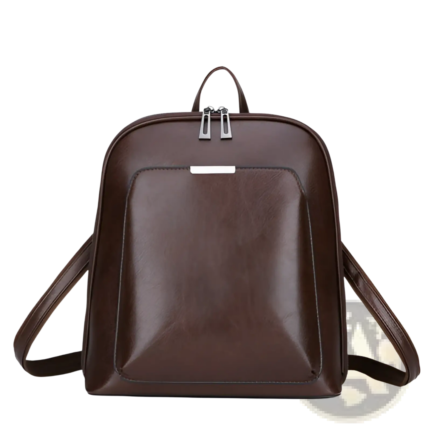 Pu Leather Anti-theft Backpack with Magazine Print
