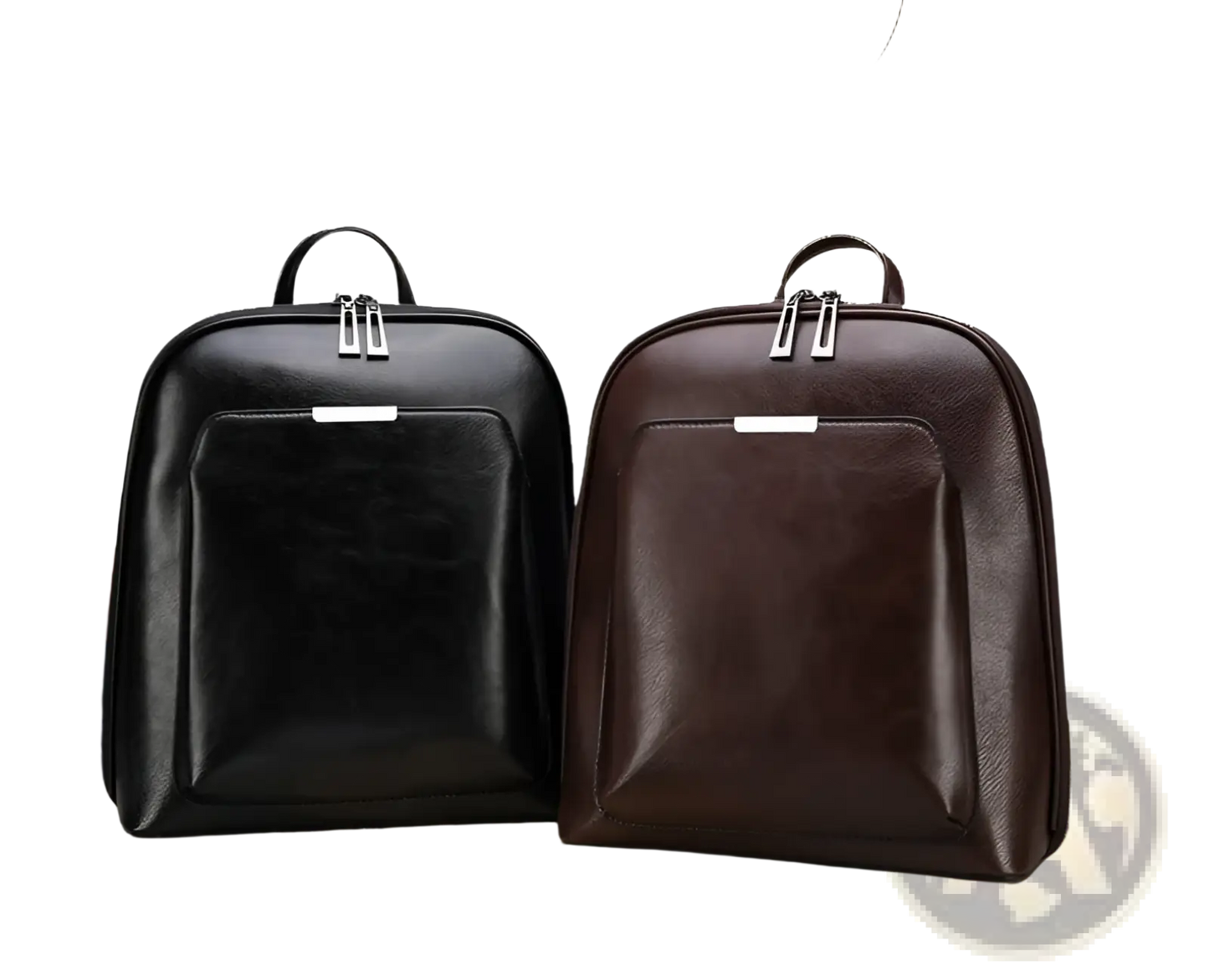 Pu Leather Anti-theft Backpack with Magazine Print