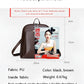 Pu Leather Anti-theft Backpack with Magazine Print