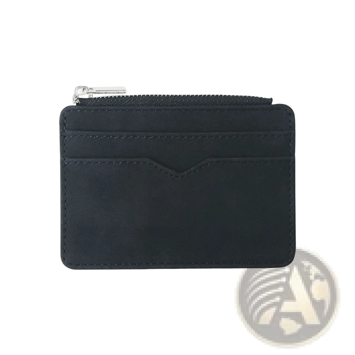 Pu Leather Zippered Card Holder Wallet for Men