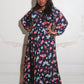 Swann 70s Maxi Dress in Insect Print Crepe | Laura Byrnes & Hope Johnstun