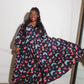 Swann 70s Maxi Dress in Insect Print Crepe | Laura Byrnes & Hope Johnstun