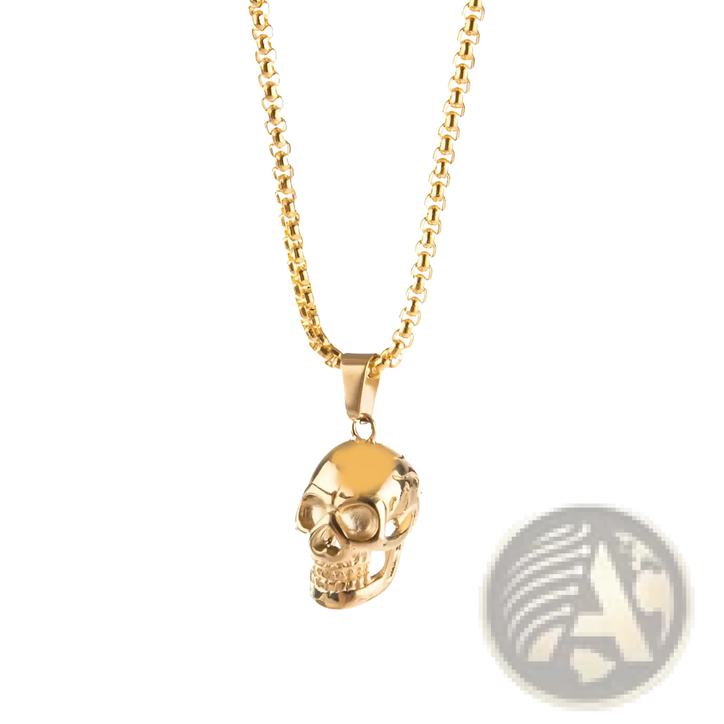 Punk Skull Pendant Titanium Steel Necklace for Men and Women