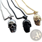 Punk Skull Pendant Titanium Steel Necklace for Men and Women