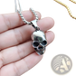Punk Skull Pendant Titanium Steel Necklace for Men and Women