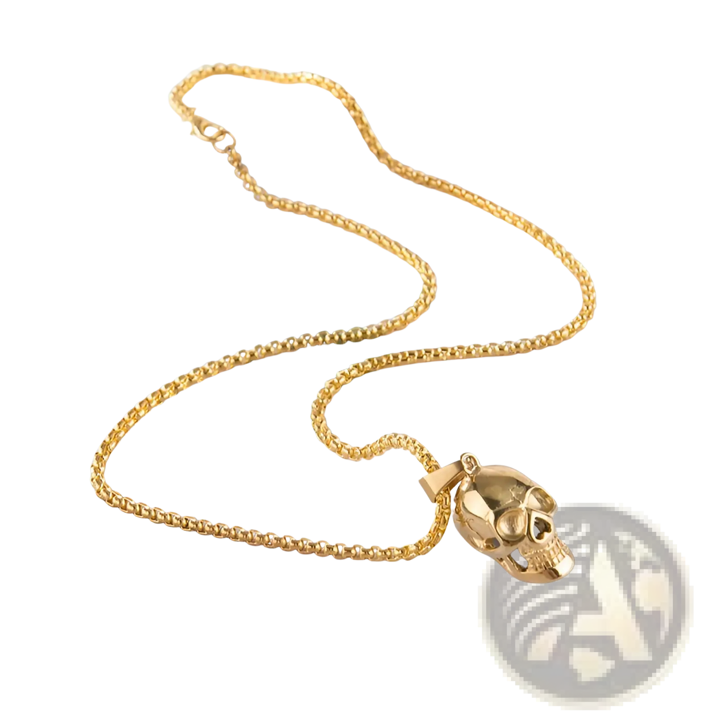 Punk Skull Pendant Titanium Steel Necklace for Men and Women
