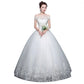 Qidi Lace off the Shoulder Tulle Ball Gown Wedding Dress