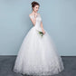 Qidi Lace off the Shoulder Tulle Ball Gown Wedding Dress