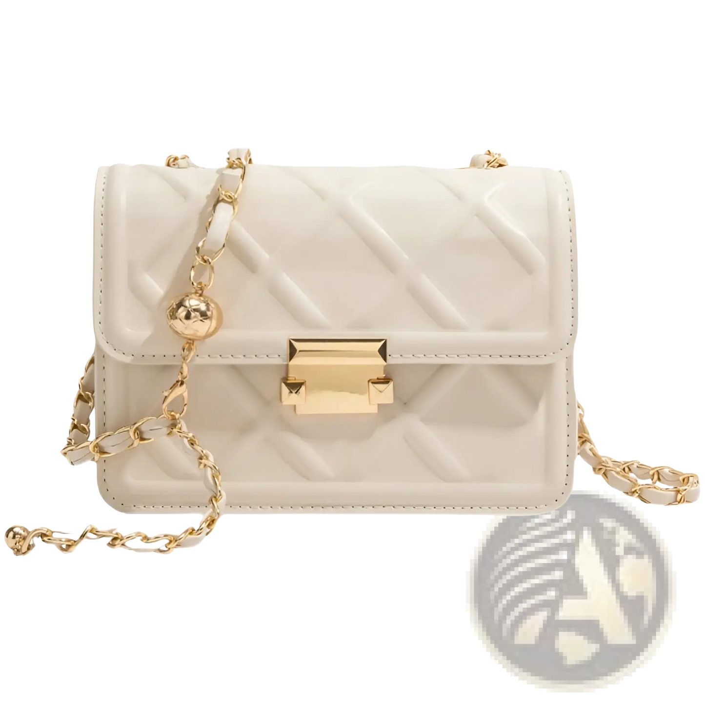 Quilted Crossbody Bag with Gold Chain Strap