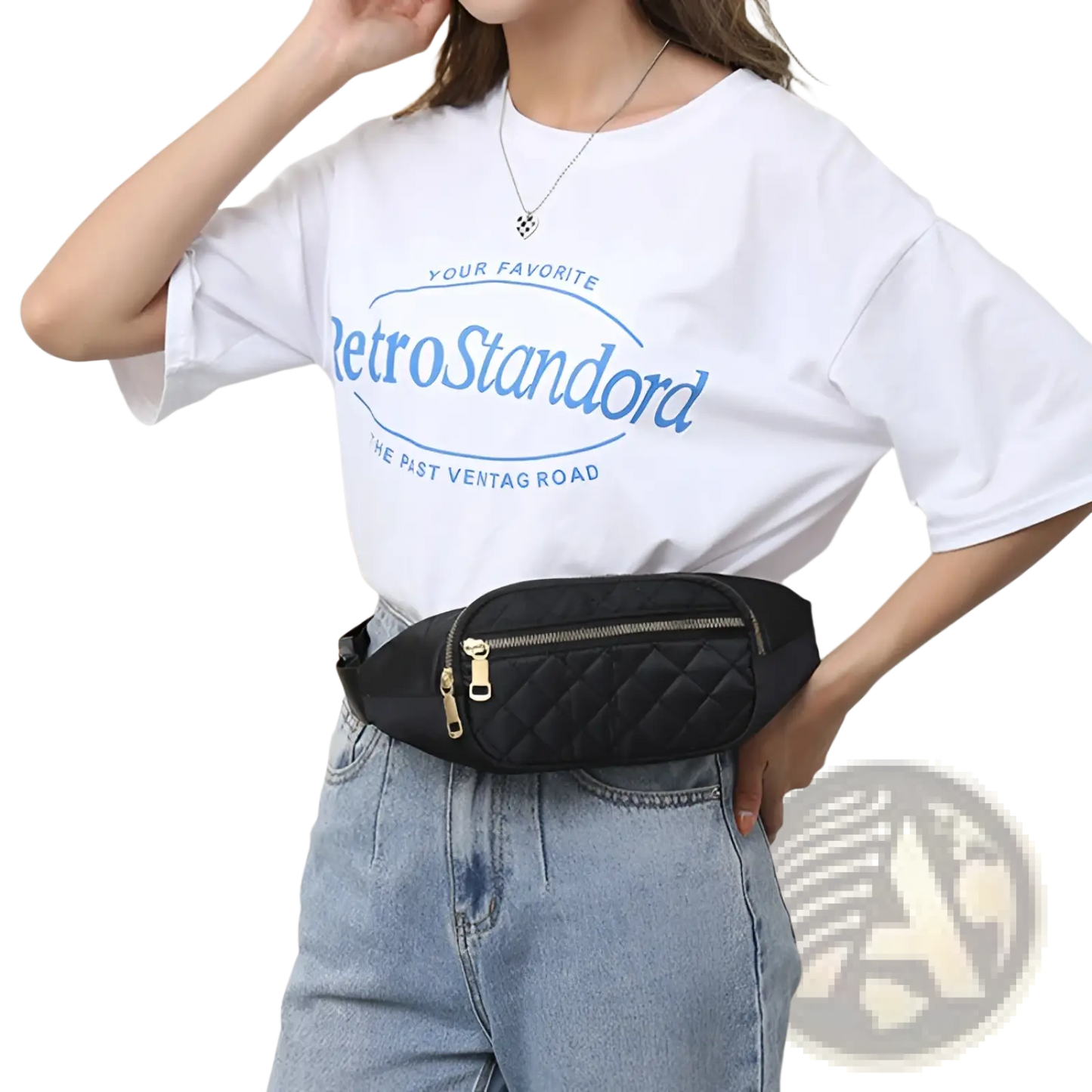 Quilted Crossbody Fanny Pack for Women and Sports