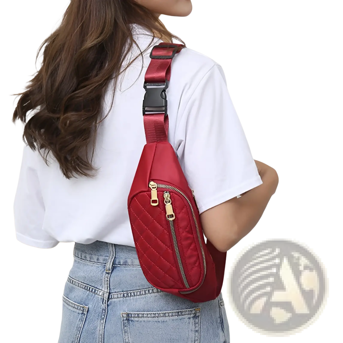 Quilted Crossbody Fanny Pack for Women and Sports