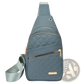 Quilted Crossbody Slanted Chest Bag for Women