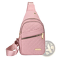 Quilted Crossbody Slanted Chest Bag for Women