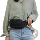 Quilted Faux Leather Waist Bag for Women