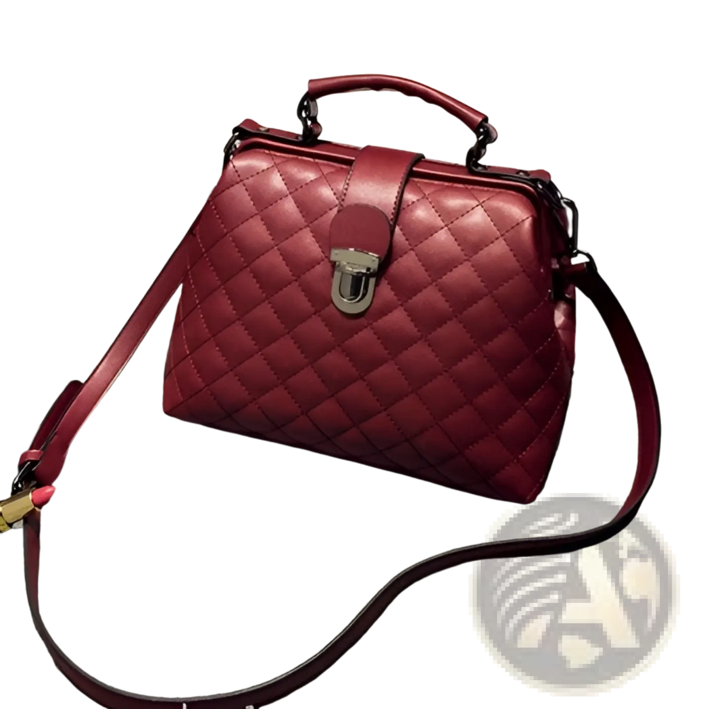 Quilted Leather Retro Doctor Shoulder Bag