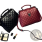 Quilted Leather Retro Doctor Shoulder Bag