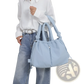 Quilted Puffer Tote Bag Lightweight Nylon Shoulder Bag