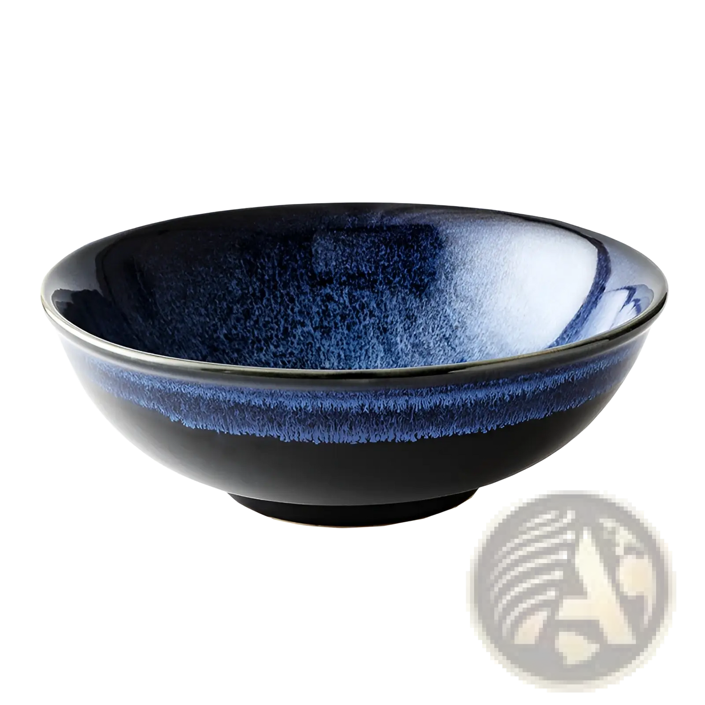 Ramen Bowl Ceramic 8.5 Inch Cat Eye Blue Noodle Bowl