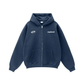 Compliments What Do You Want Navy Blue Wash Zip-Up Hoodie