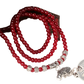 Red Agate Good Luck Bracelet with Engraved Protect Charm