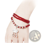 Red Agate Good Luck Bracelet with Engraved Protect Charm
