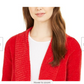 Style & Co Women's Shawl-Collar Open-Front Cardigan Red Size Medium