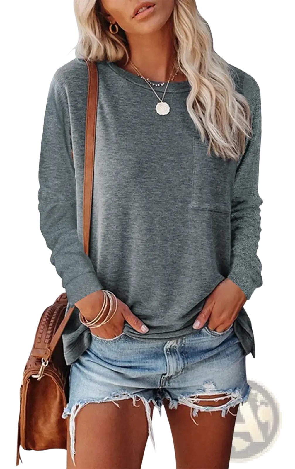 Relaxed Pocket Knit Long Sleeve T-shirt