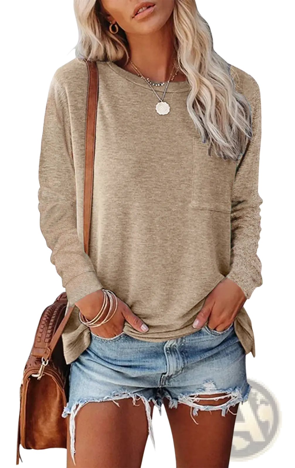 Relaxed Pocket Knit Long Sleeve T-shirt